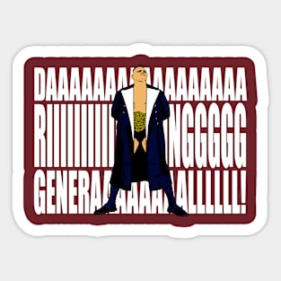 Navy General (white text) Sticker